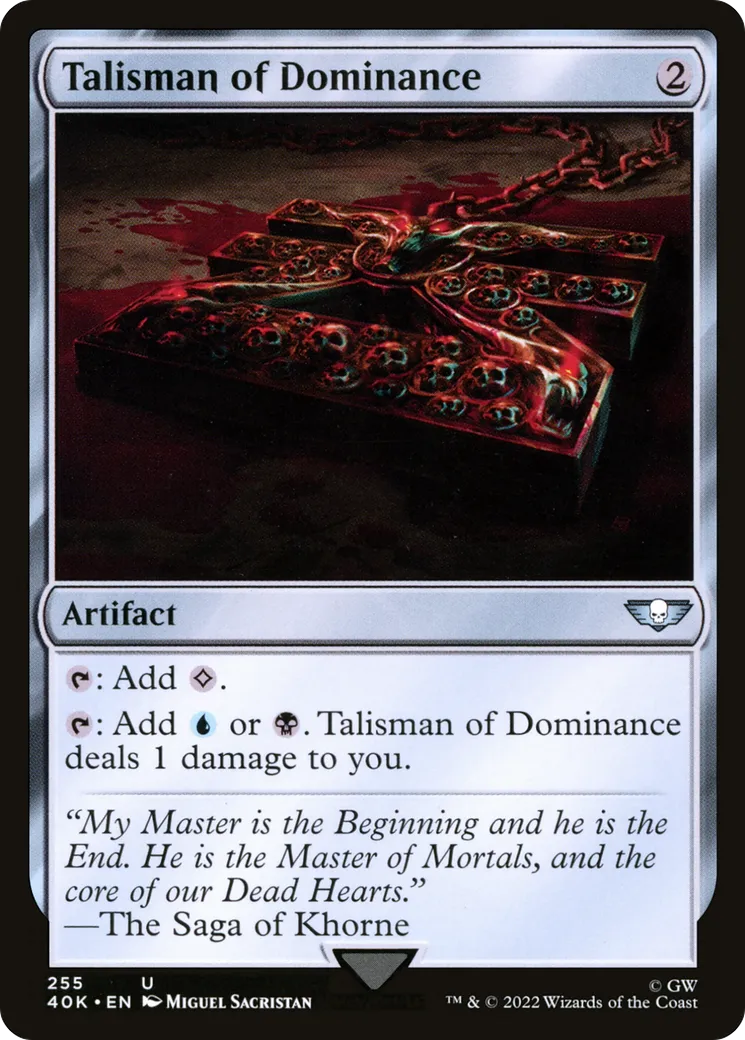 Talisman de dominance — Warhammer 40,000 Commander — Magic: The Gathering