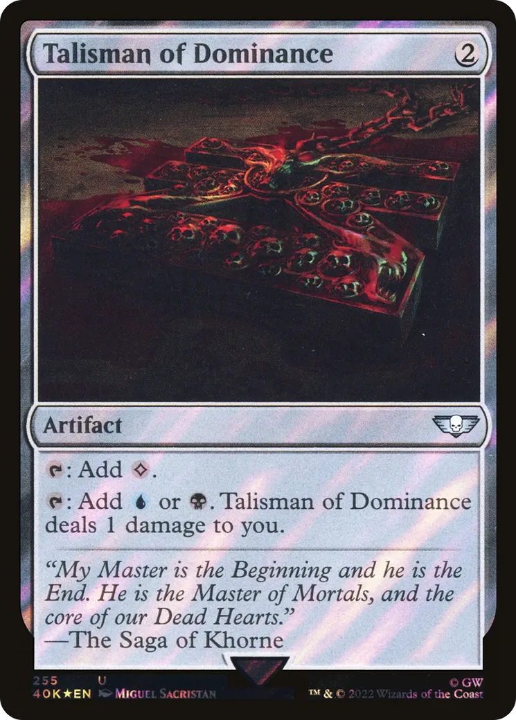 Talisman de dominance — Warhammer 40,000 Commander — Magic: The Gathering