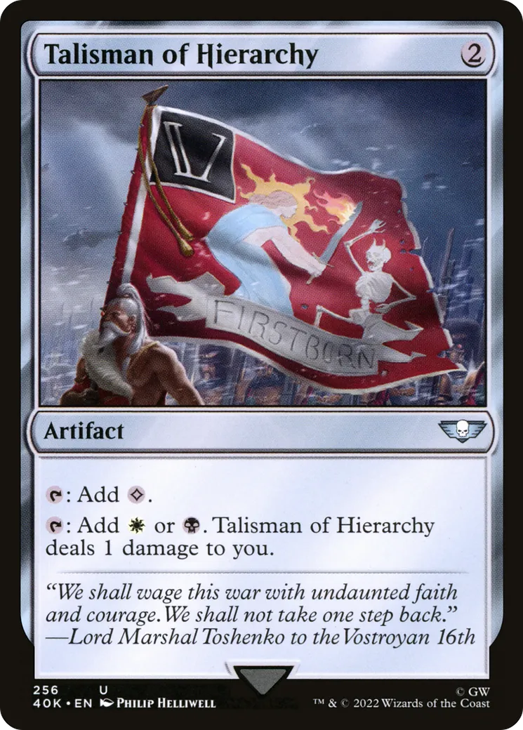 Talisman de hiérarchie — Warhammer 40,000 Commander — Magic: The Gathering