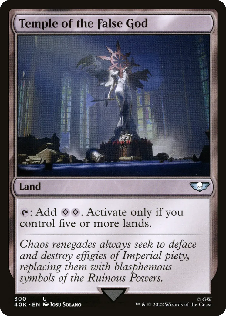 Temple de la fausse divinité — Warhammer 40,000 Commander — Magic: The Gathering