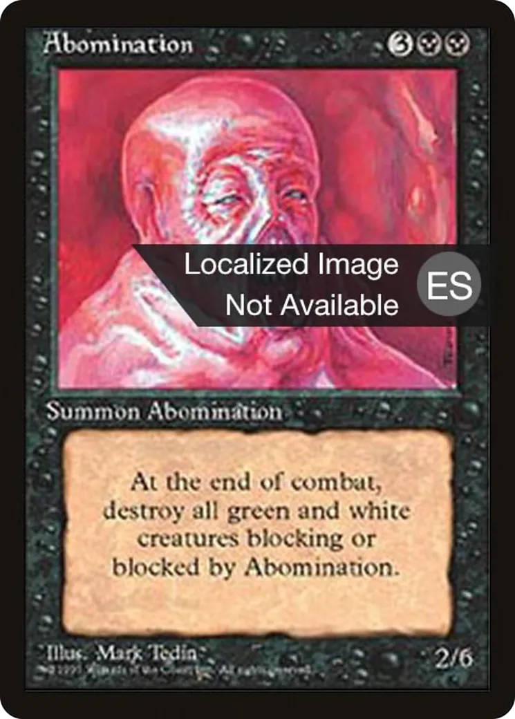 Abomination — Fourth Edition Foreign Black Border — Magic: The Gathering