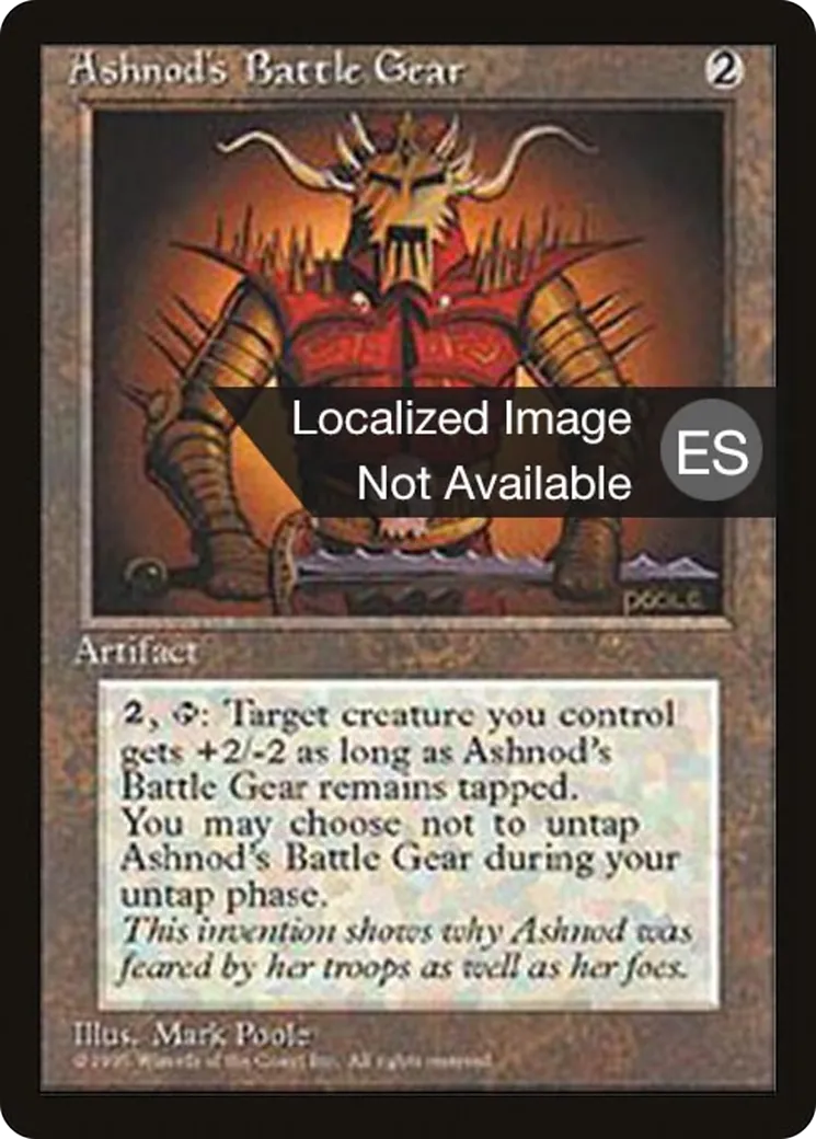Harnais de bataille d'Ashnod — Fourth Edition Foreign Black Border — Magic: The Gathering