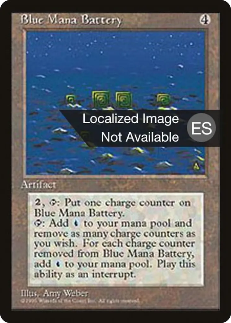 Accumulateur de mana bleu — Fourth Edition Foreign Black Border — Magic: The Gathering