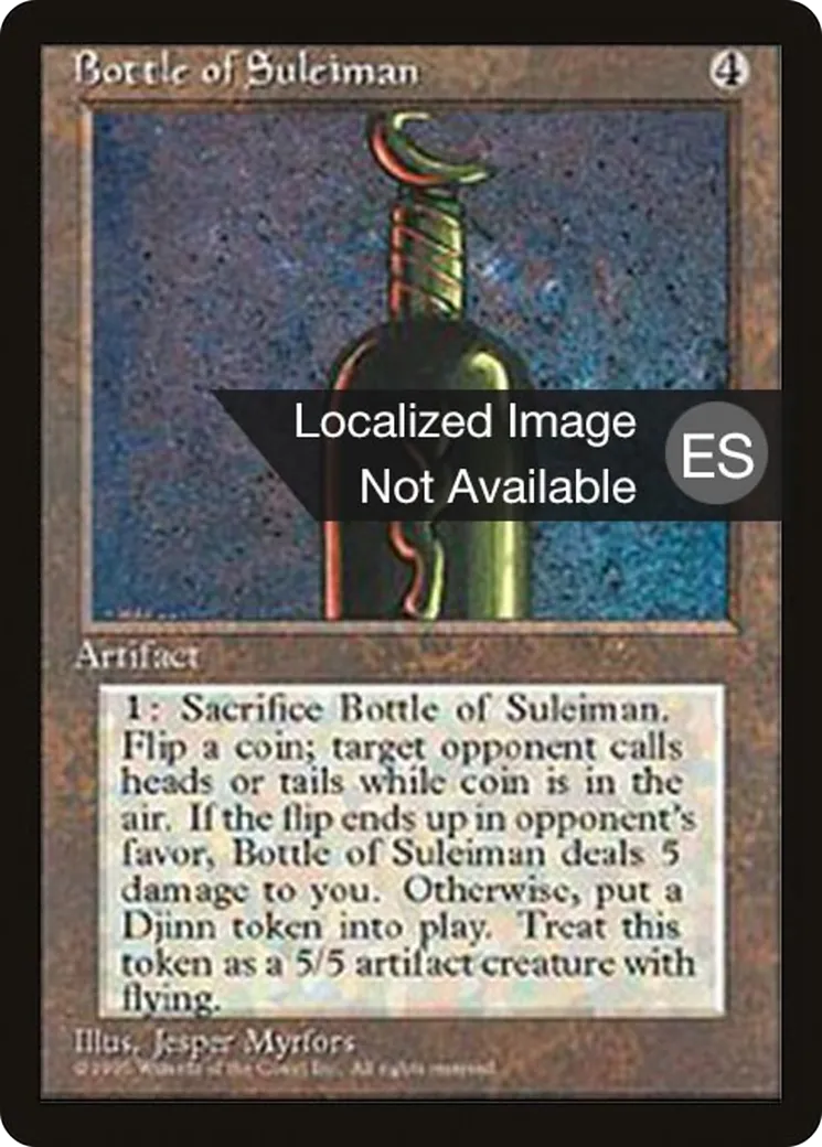 Bottle of Suleiman — Fourth Edition Foreign Black Border — Magic: The Gathering