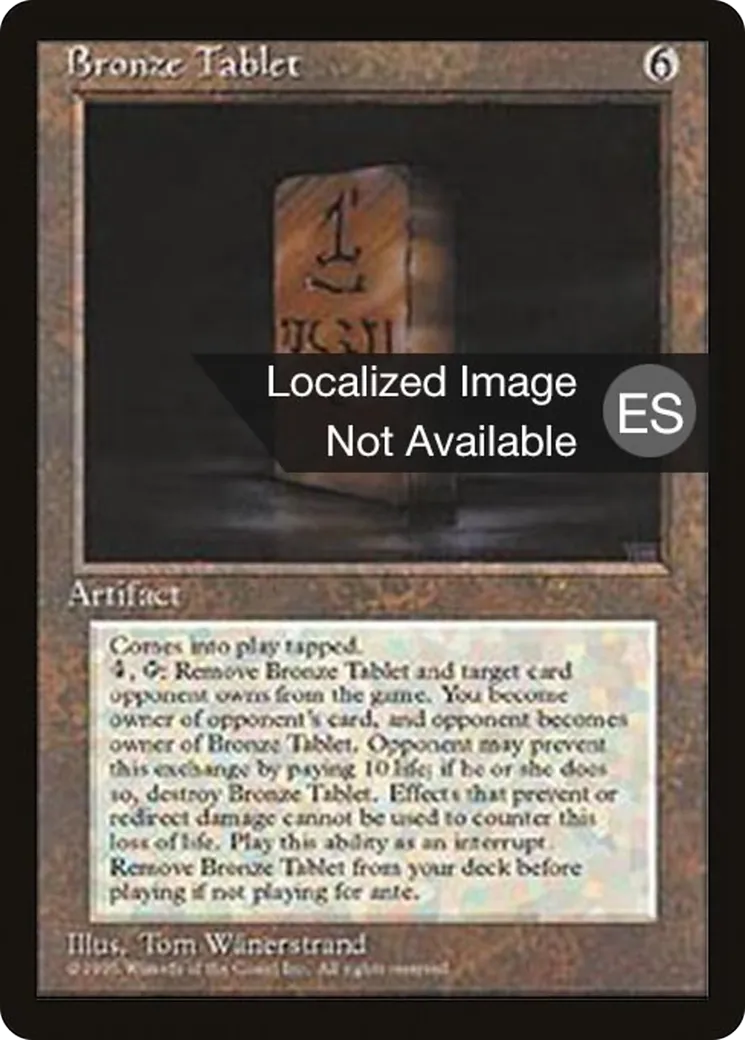 Bronze Tablet — Fourth Edition Foreign Black Border — Magic: The Gathering