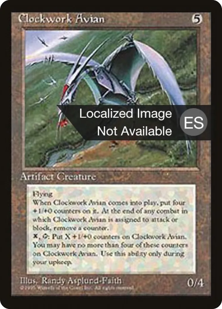 Clockwork Avian — Fourth Edition Foreign Black Border — Magic: The Gathering