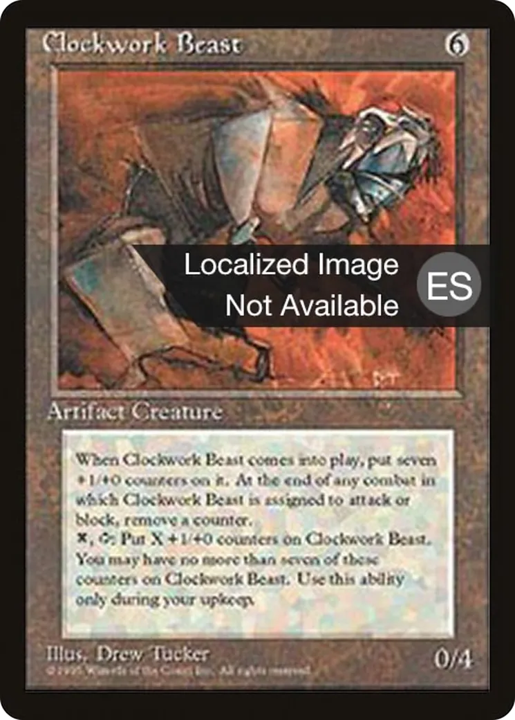 Clockwork Beast — Fourth Edition Foreign Black Border — Magic: The Gathering