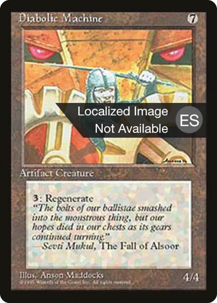 Machine diabolique — Fourth Edition Foreign Black Border — Magic: The Gathering