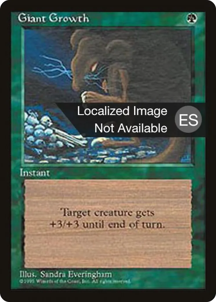 Giant Growth from Fourth Edition Foreign Black Border - Magic: The Gathering