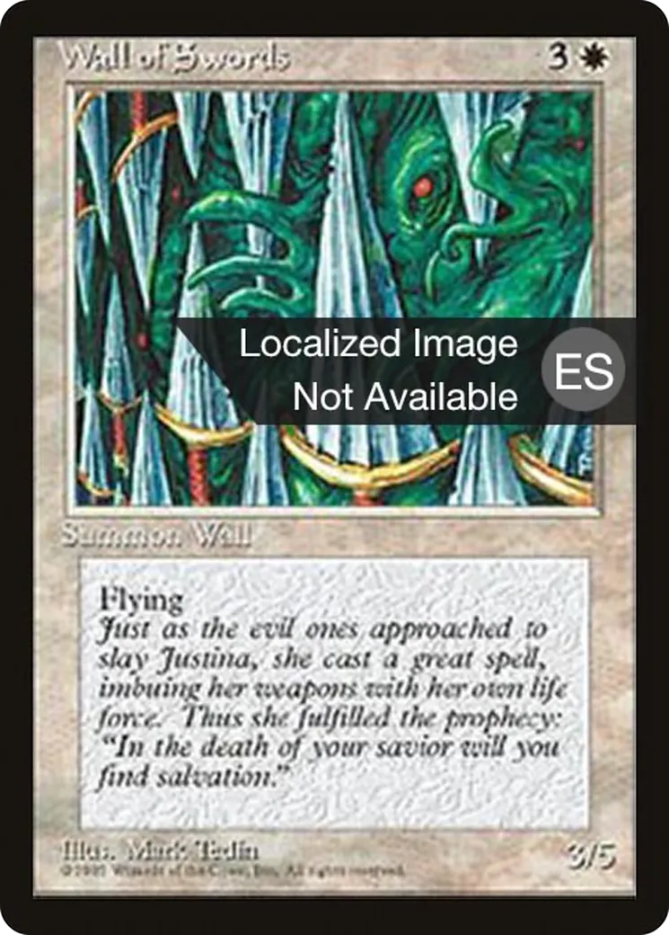 Mur d'épées — Fourth Edition Foreign Black Border — Magic: The Gathering