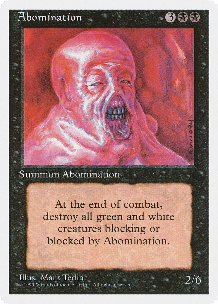 Abomination from Fourth Edition - Magic: The Gathering