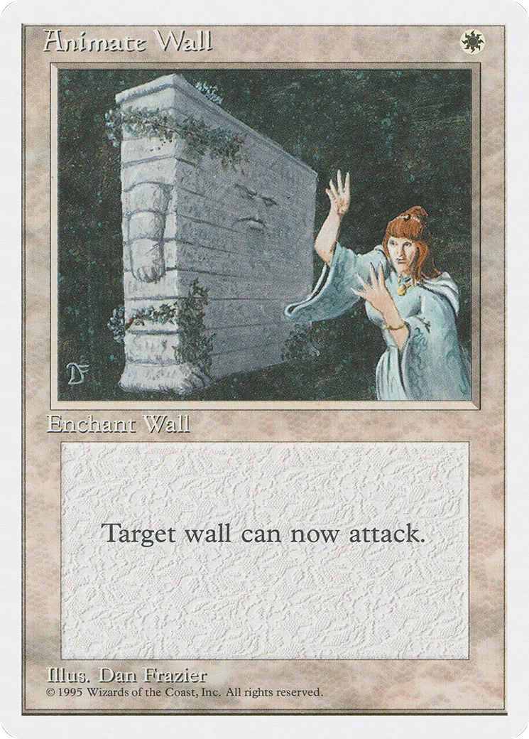 Animate Wall — Fourth Edition — Magic: The Gathering
