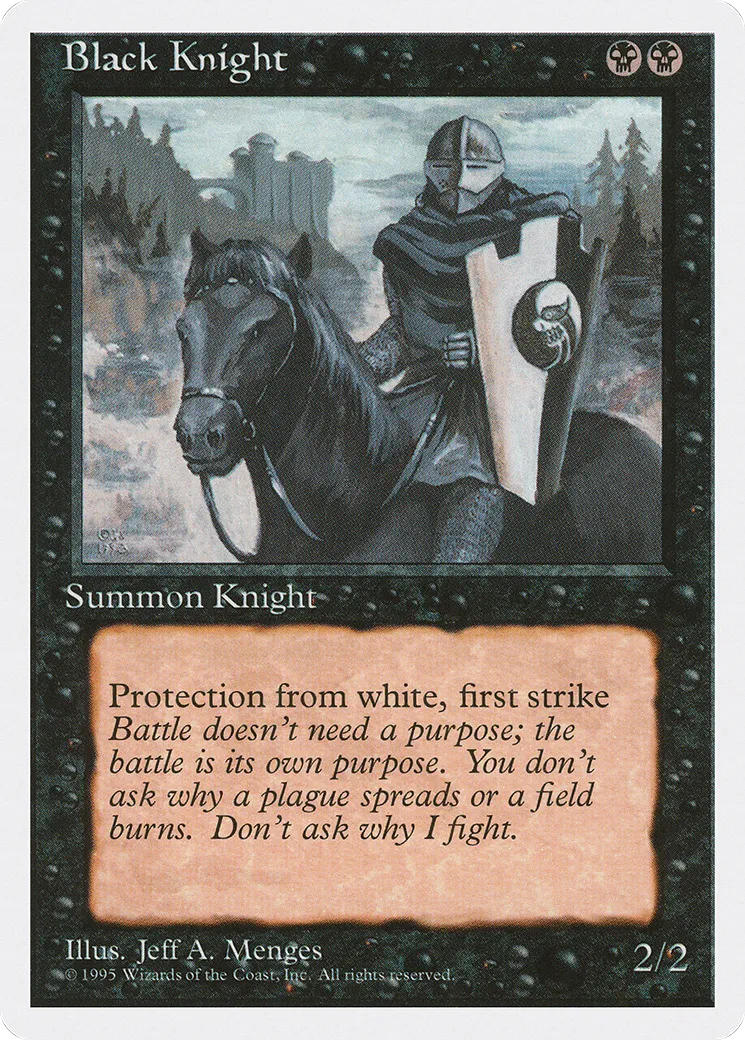 Black Knight — Fourth Edition — Magic: The Gathering