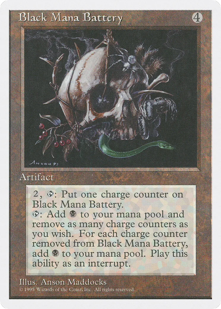 Black Mana Battery — Fourth Edition — Magic: The Gathering