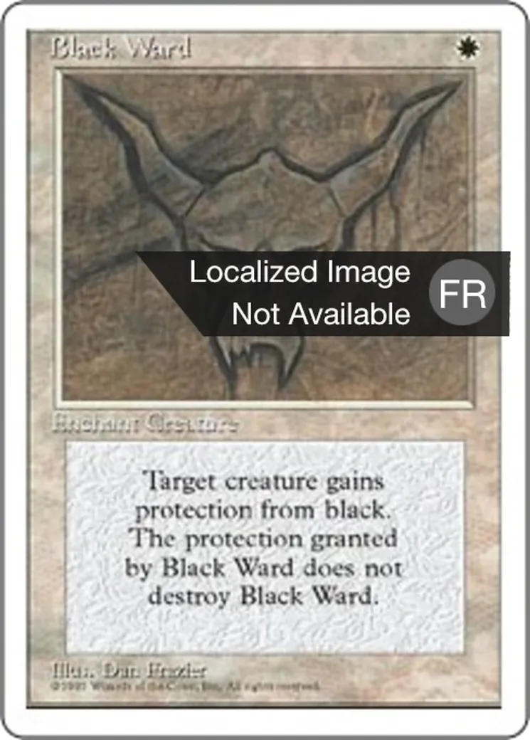 Rune de garde noire — Fourth Edition — Magic: The Gathering
