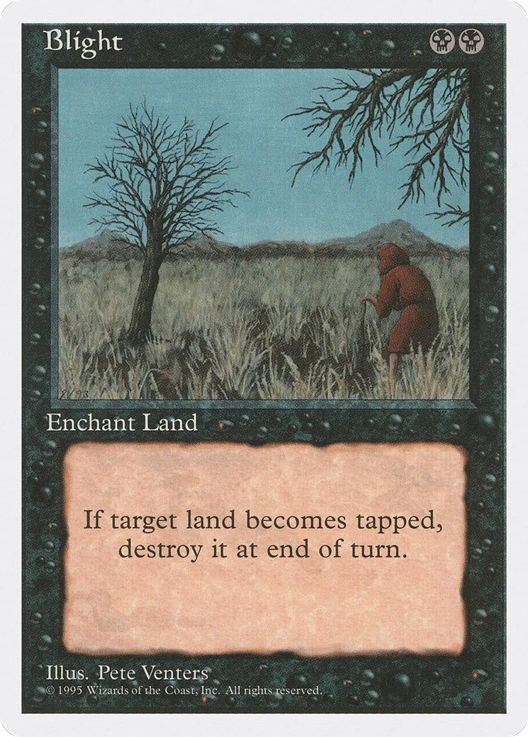 Blight from Fourth Edition - Magic: The Gathering