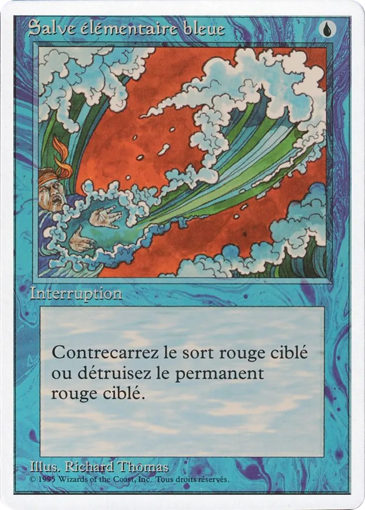 Salve élémentaire bleue — Fourth Edition — Magic: The Gathering