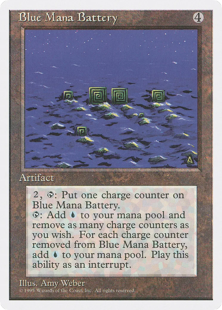 Blue Mana Battery — Fourth Edition — Magic: The Gathering
