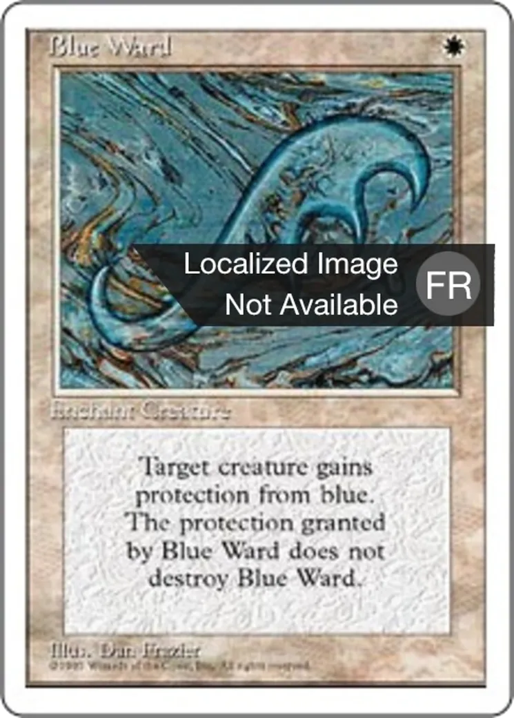 Rune de garde bleue — Fourth Edition — Magic: The Gathering