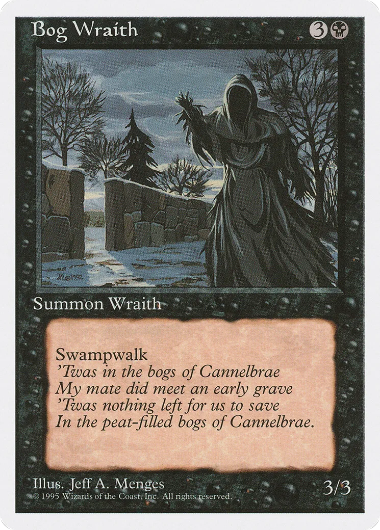 Bog Wraith — Fourth Edition — Magic: The Gathering