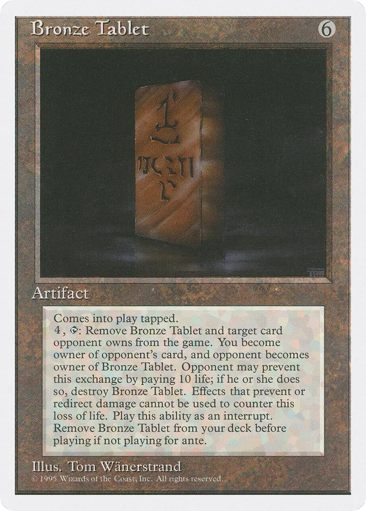 Bronze Tablet — Fourth Edition — Magic: The Gathering