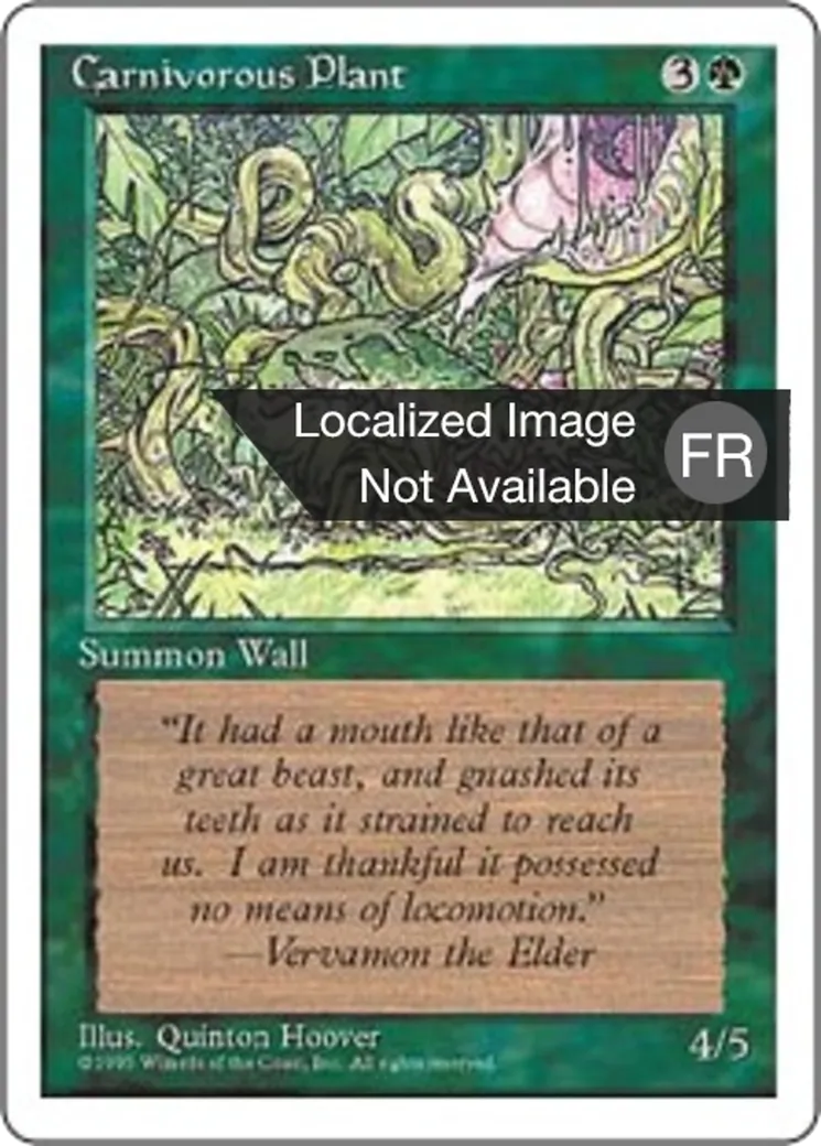 Plante carnivore — Fourth Edition — Magic: The Gathering