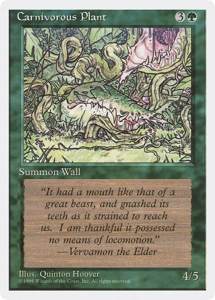 Carnivorous Plant — Fourth Edition — Magic: The Gathering