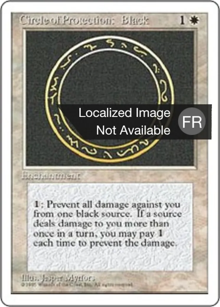 Cercle de protection : noir — Fourth Edition — Magic: The Gathering