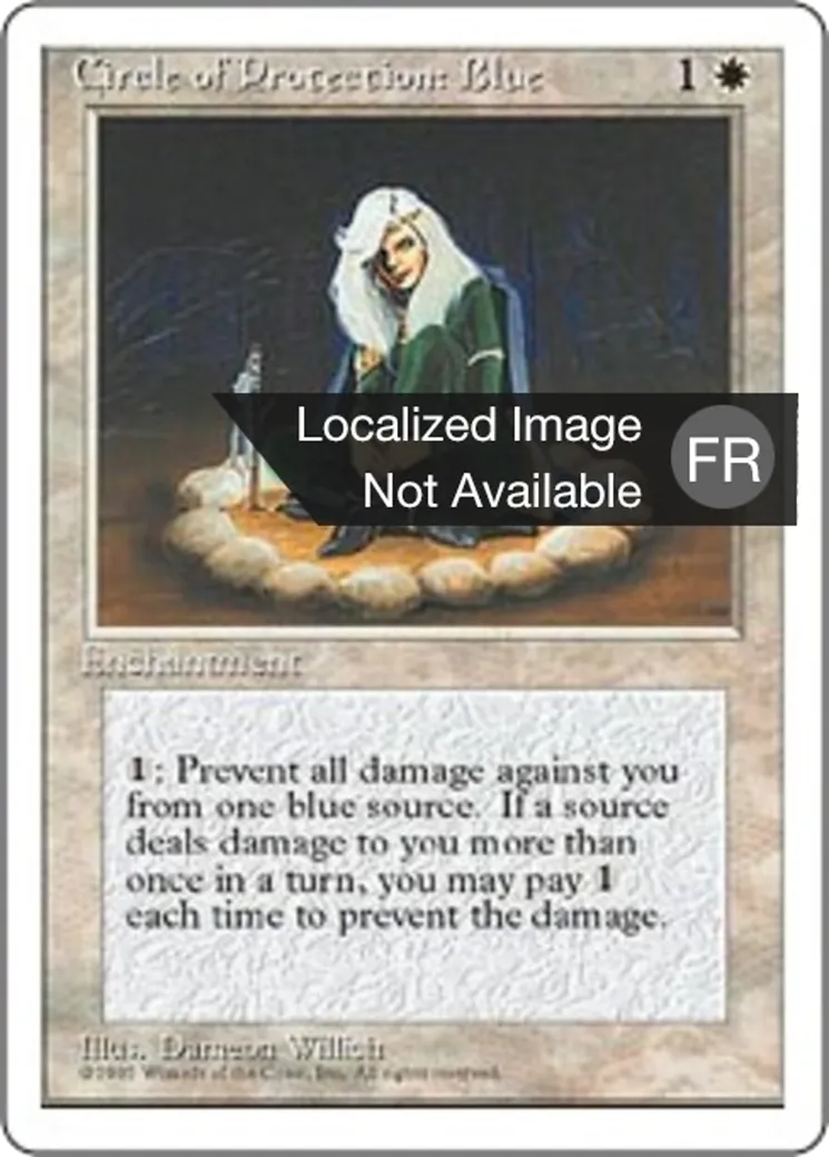 Cercle de protection : bleu — Fourth Edition — Magic: The Gathering