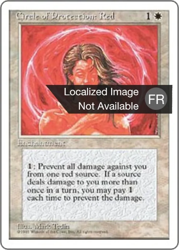 Cercle de protection : rouge — Fourth Edition — Magic: The Gathering
