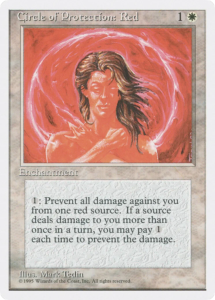 Circle of Protection: Red — Fourth Edition — Magic: The Gathering