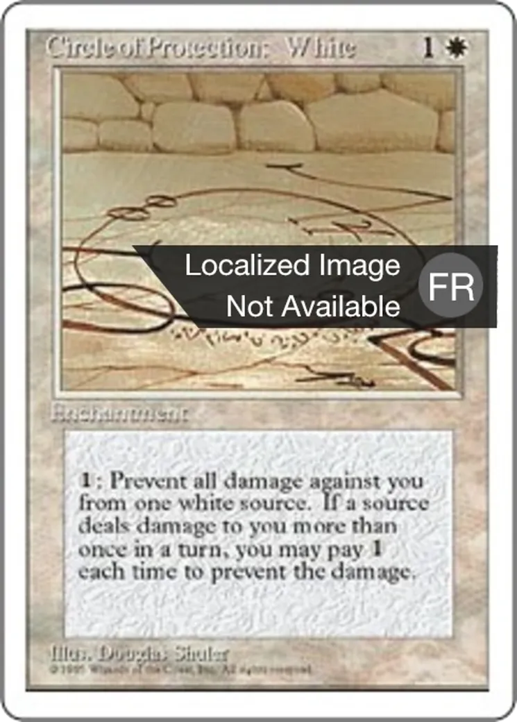 Cercle de protection : blanc — Fourth Edition — Magic: The Gathering