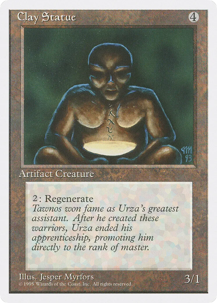 Clay Statue — Fourth Edition — Magic: The Gathering