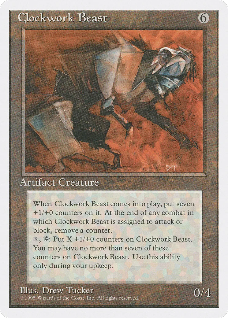 Clockwork Beast — Fourth Edition — Magic: The Gathering