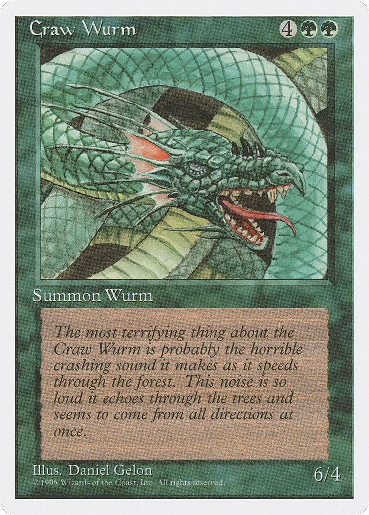 Craw Wurm — Fourth Edition — Magic: The Gathering