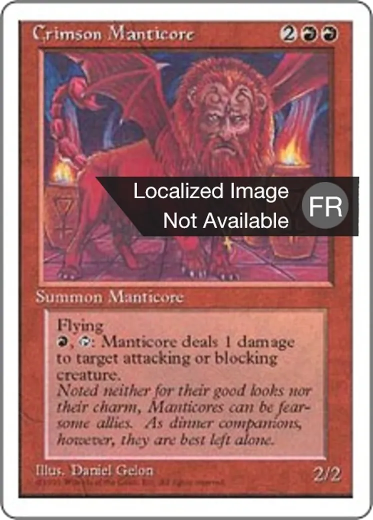 Manticore pourpre — Fourth Edition — Magic: The Gathering