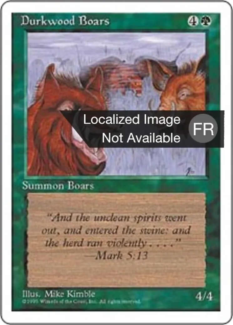 Sangliers de Boissambre — Fourth Edition — Magic: The Gathering