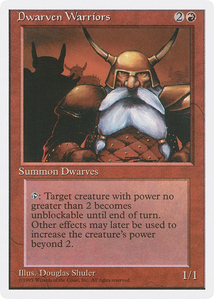 Dwarven Warriors — Fourth Edition — Magic: The Gathering