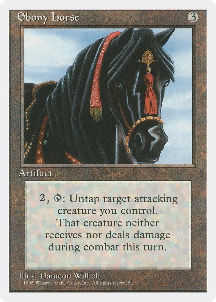Ebony Horse from Fourth Edition - Magic: The Gathering