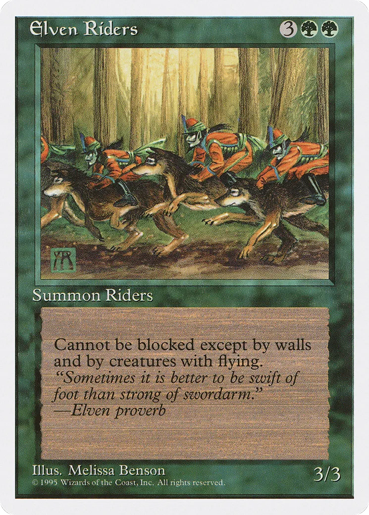 Elven Riders — Fourth Edition — Magic: The Gathering