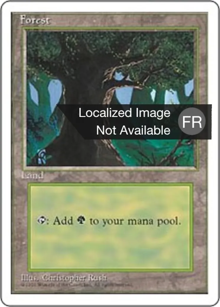 Forêt from Fourth Edition - Magic: The Gathering