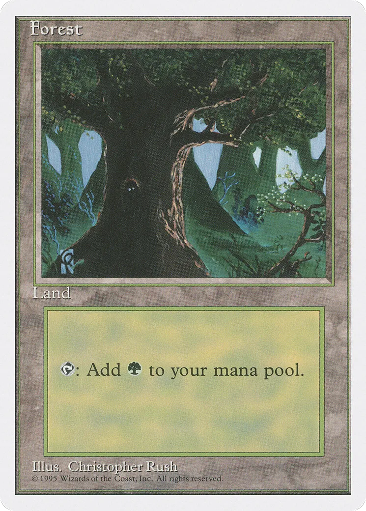 Forêt — Fourth Edition — Magic: The Gathering