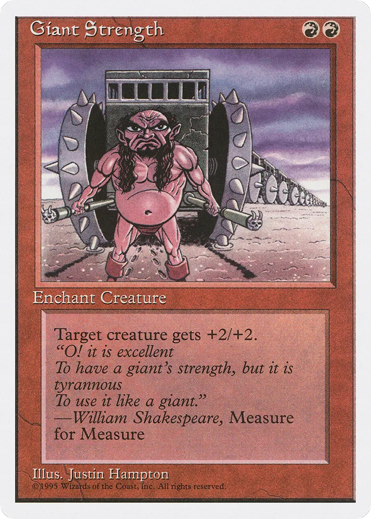 Giant Strength — Fourth Edition — Magic: The Gathering