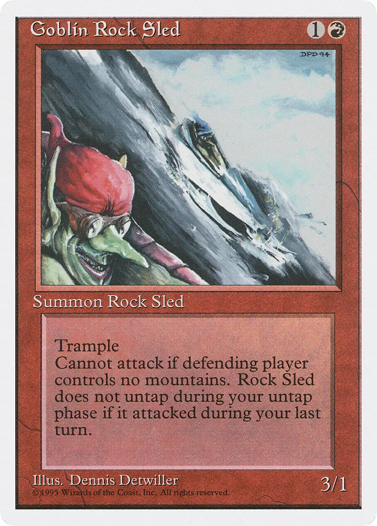 Goblin Rock Sled — Fourth Edition — Magic: The Gathering