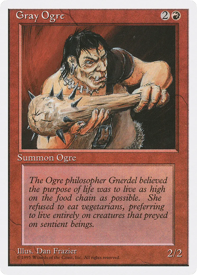 Gray Ogre — Fourth Edition — Magic: The Gathering
