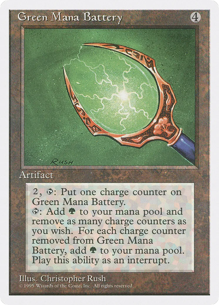 Green Mana Battery — Fourth Edition — Magic: The Gathering
