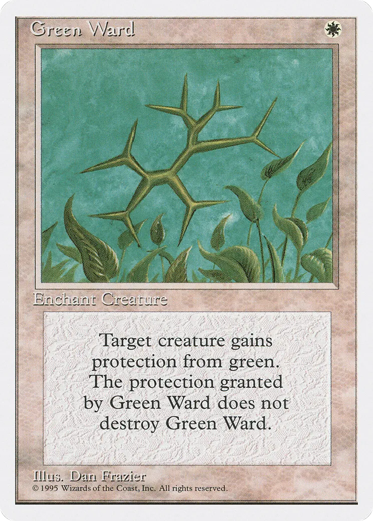Green Ward — Fourth Edition — Magic: The Gathering