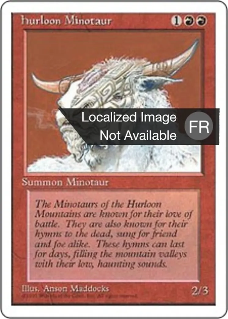 Minotaure de l'Hurloon — Fourth Edition — Magic: The Gathering