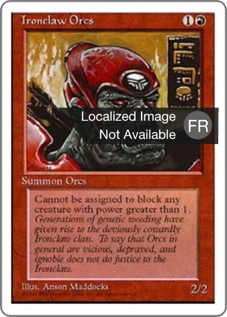 Orques de la griffe de fer — Fourth Edition — Magic: The Gathering