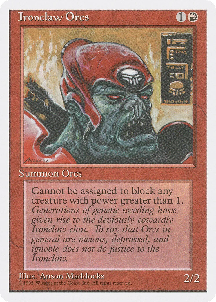 Orques de la griffe de fer — Fourth Edition — Magic: The Gathering